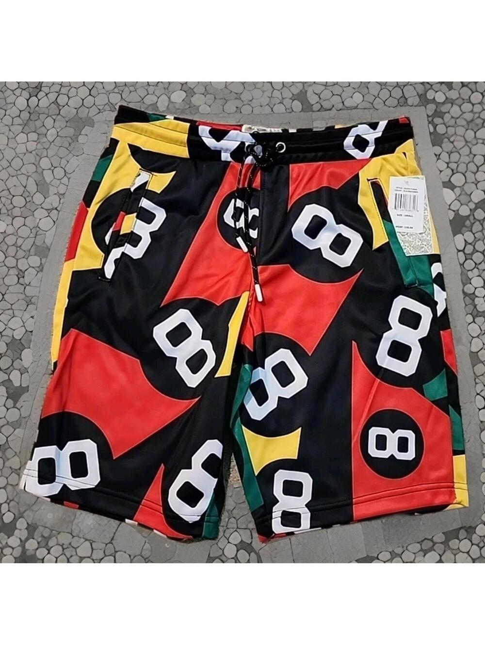 Fresh Prints Of Bel-Air Shorts Sz Small Retro 90's Billiards AOP (093)